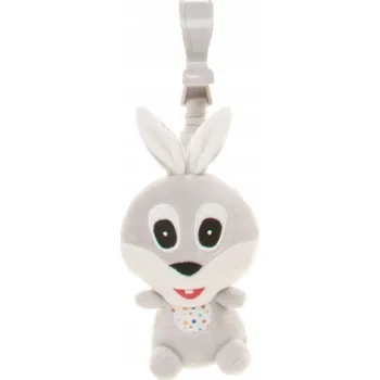 plyšák Bambilon Plyšová závesná hračka PE pískací zajíc šedá
