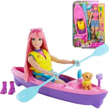 Barbie Kempovací Panenka Daisy + Kajak HDF75