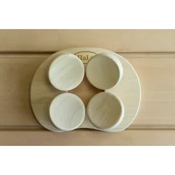 HALU zaoblený ergonomický podhlavník do sauny z abachi - HALU-ZAOB-ERGPODHL-ABACHI