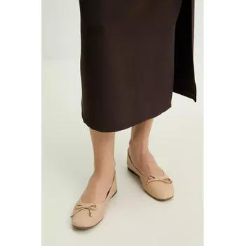 Dámské baleríny Kožené baleríny Answear.LAB béžová barva 33902 80X, EUR 37