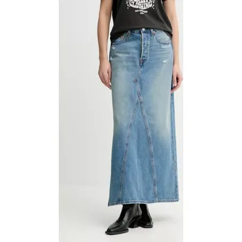 Dámská sukně Džínová sukně Levi's ICONIC LONG SKIRT W/SLIT modrá barva, maxi, áčková, A8727 55X, vel. 27