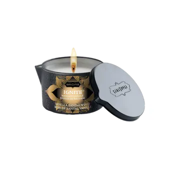 KamaSutra Ignite Massage Oil Candle Tahitian Sandalwood 170g