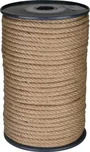 TOPTRADE lano stáčené, přírodní s polypropylénem, bez jádra, J-PP, O 10 mm x 100 m, Lanex