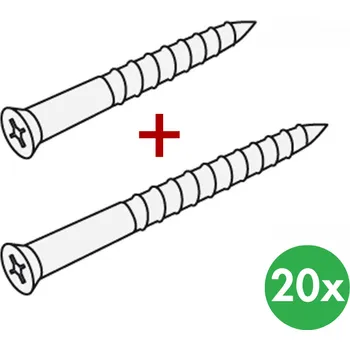 Dílenský regál Element System Sada vrutů pro připevnění polic