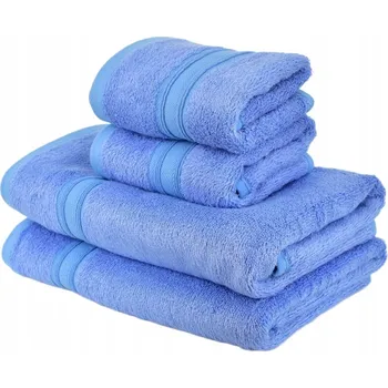 Utěrka Sada bambusových ručníků, modré 2 ks 30x50 cm, 2 ks 50x100 cm