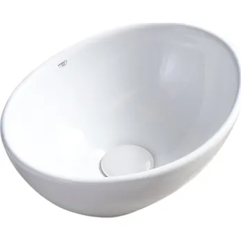 Umyvadlo BPS-koupelny Keramické umyvadlo na desku HYD-LO-WH-340 34x27 cm, bílé