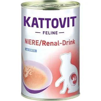 Krmivo pro kočku Kattovit Drink Niere/Renal kachna 135ml plechovka
