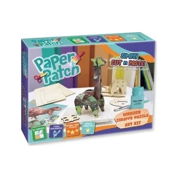 Set školních potřeb Zestaw decoupage Paper Patch - Puzzle Żyrafa drewn