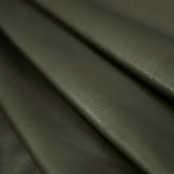 Koženka N6223 z rubu počesaná khaki, š.145