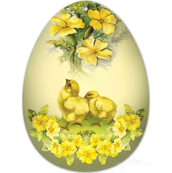 Velikonoční dekorace Dřevěné vejce, Velikonoční kuřátka
