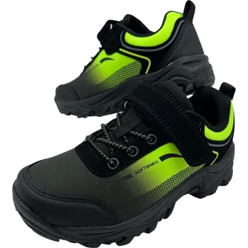 Pánské tenisky Superun Chlapecké zelené softshellové tenisky na suchý zip Barva: Zelená, Velikost: 32