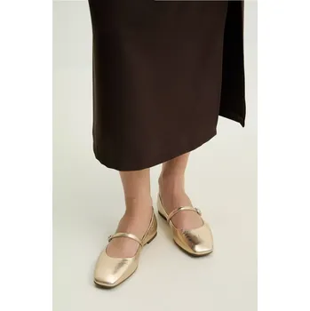 Dámské baleríny Kožené baleríny Answear.LAB zlatá barva 3387 10Y, EUR 39