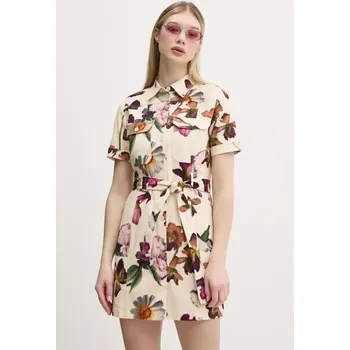 Dámské šaty Šaty Desigual MONICAWHITE 25SWVW13 béžová 01X, vel. L