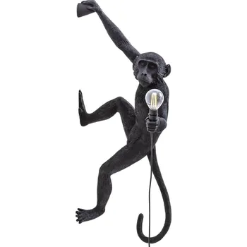 Nástěnné svítidlo Nástěnné světlo MONKEY HANGING RIGHT HAND Seletti 65 cm černé