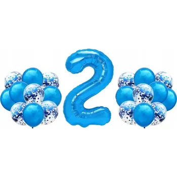 Balónek Sada TMAVĚ MODRÁ na 2. NAROZENINY 100cm balónky