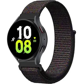 Řemínek na hodinky Enem Nylonový rychloupínací řemínek 22mm - Černý strukturovaný IR-AWGW-0808