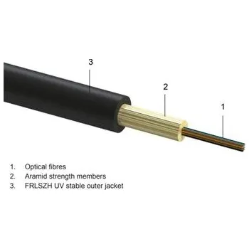 Síťový kabel OEM 16vl. 9/125 DROP FTTx SM G.657A2 BLACK LSOH