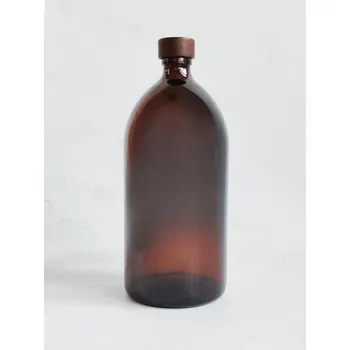 Láhev Dávkovač mýdla MONA 1 000 ml s uzávěrem v barvě tmavého dřeva