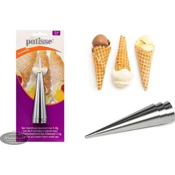 Forma na pečení Patisse Forma nerez na kornoutky 3 ks - 13 cm