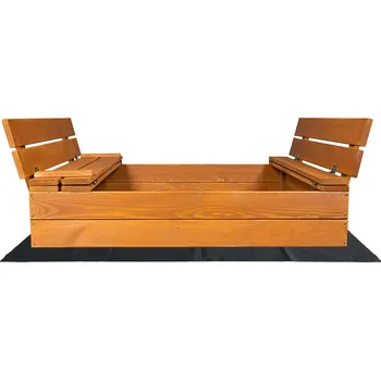 Pískoviště Uzavíratelné pískoviště s lavičkami 100x100 cm