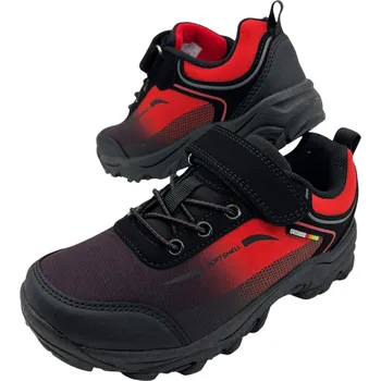 Pánské tenisky Superun Chlapecké červené softshellové tenisky na suchý zip Barva: Červená, Velikost: 32