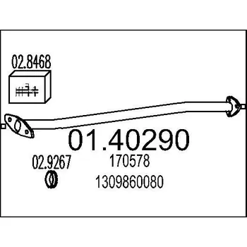 Výfuková trubka Výfuková trubka MTS 01.40290
