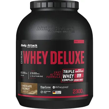 Protein Body Attack Extreme Whey Deluxe 2300 g Příchuť: banán