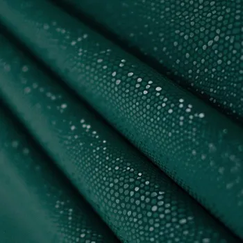 Koženka N6953 z rubu počesaná zelená, drobný lesklý vzor, š.140