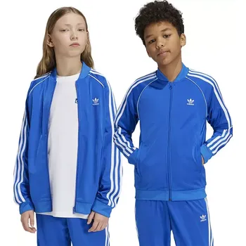 Chlapecká mikina Dětská mikina adidas Originals SST TRACK TOP s aplikací, IY1583 modrá 95X, vel. 176