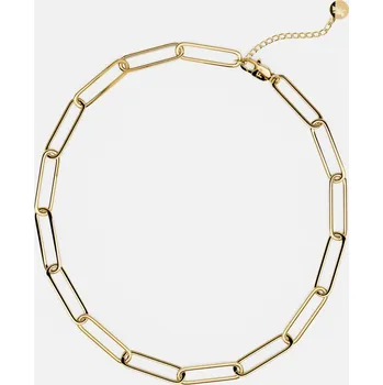 Náhrdelník PAPERCLIP WOKE CHAIN, pozlacení 18k zlatem - 40+5 cm