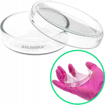 Petriho Miska skleněná destička ANUMBRA 80x15 mm autoklávovatelná, dvoudílná