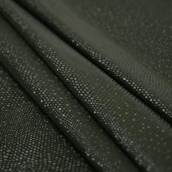 Koženka N6954 z rubu počesaná olivová, drobný lesklý vzor, š.140