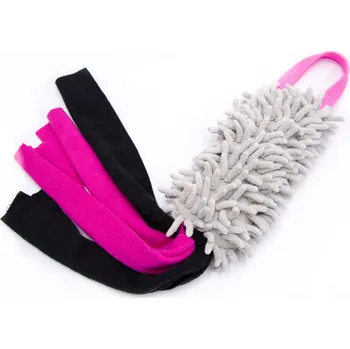 Hračka pro psa Pískací Potvůrky Přetahovadlo pro psa - Mop s flísovým střapcem Barva: růžová