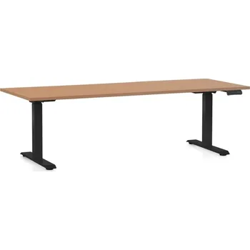 Kreslicí stůl Výškově nastavitelný stůl OfficeTech D, 200 x 80 cm - černá podnož Barva: Třešeň + doprava ZDARMA