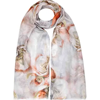 Šála Dámský šál květy, oranžový, 771-6, XC2590-13