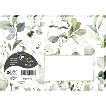 Obálka Barevné obálky - Květinové - 114x162mm - 120g/m2 - 20 Kusů - Kolekce Euk