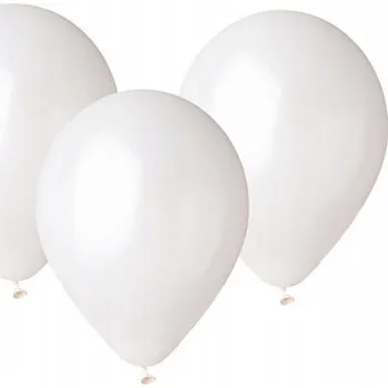 Balónek Balónky sada BÍLÉ PASTELOVÉ 12 Ks ROČEK KŘEST