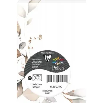 Obálka Barevné obálky - Květinové - 114x162mm - 120g/m2 - 20 Kusů - Kolekce Euk