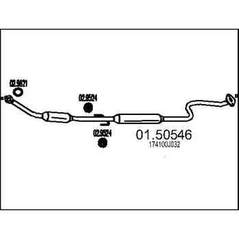 Auto-moto Střední tlumič výfuku MTS 01.50546