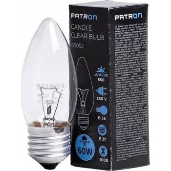 Žárovka Žárovka Patron pro vysoké teploty E27 60W B35 230V čirá (10//100)