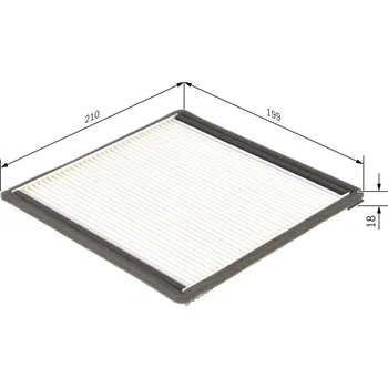 Klimatizace automobilu Filtr, vzduch v interiéru BOSCH 1 987 432 021