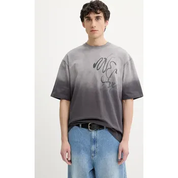 Pánské tričko Bavlněné tričko Desigual GRANADA šedá barva, 25SMTK22 90X, vel. L