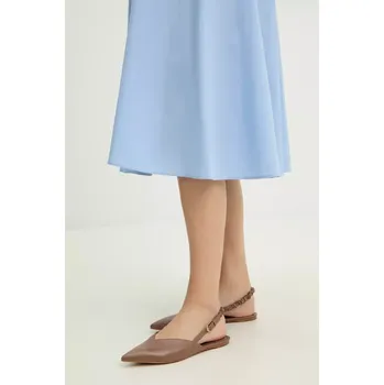 Dámské baleríny Kožené baleríny Answear.LAB hnědá barva, s odkrytou patou 507068.FAC01 84X, EUR 36