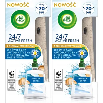 Osvěžovač vzduchu Sada Air Wick Active Fresh Sada difuzér + náplň Mořská bříza 2 x 228 ml