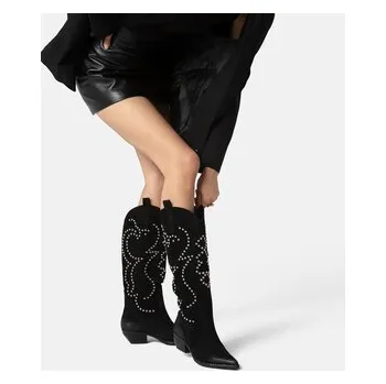 Dámské kozačky L37 Kozačky FLAMES OF LOVE Černá 36