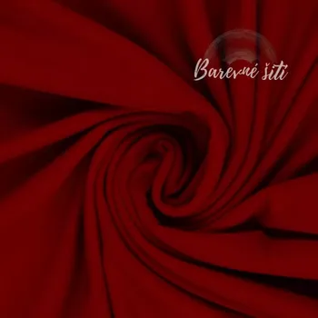 Nepočesaná teplákovina Tmavá červená 637 *NEW* (E) (Kvalitní teplákoviny z Německa)