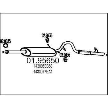 Auto-moto Zadní tlumič výfuku MTS 01.95650