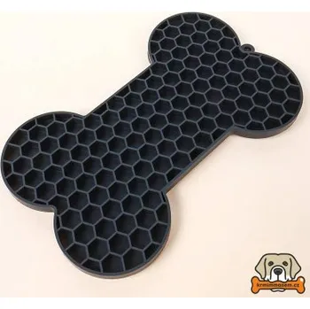 Miska pro psa Lízací podložka kostička s přísavkami - černá KRMIMMASEM.CZ TEKM86