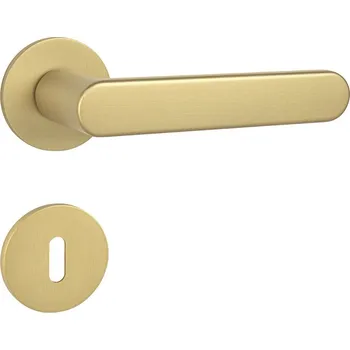 Dveřní kování TI - ROUND - R 3957 5S rozety BB, klika/klika OLM - Zlatá matná (208)