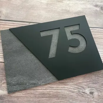 Domovní cedule Home Deco Číslo popisné - Marble Tmavý mramor